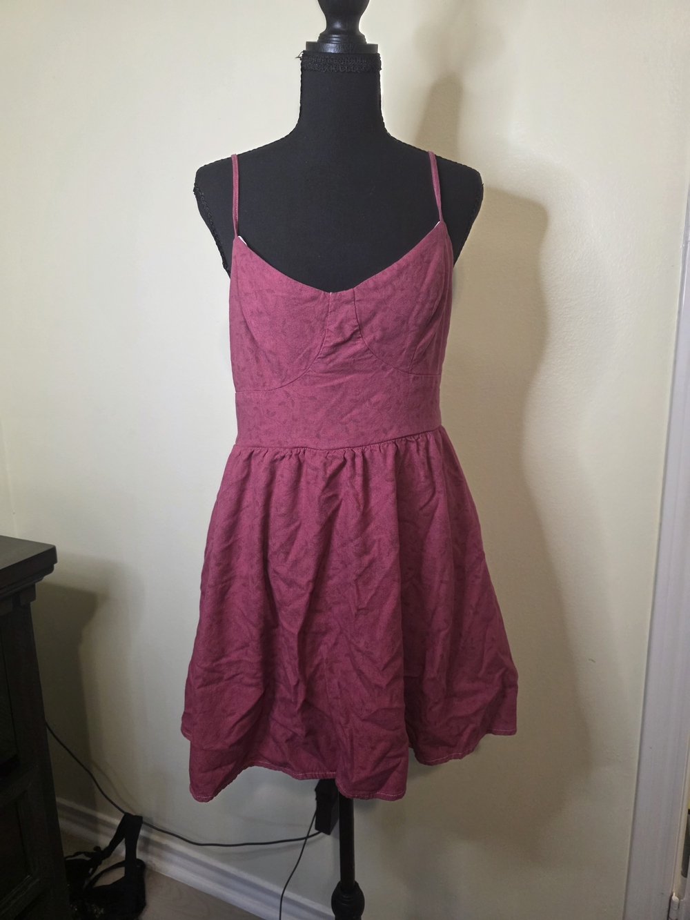 Altar'd State Spaghetti Strap Dress in Berry